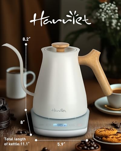 Gooseneck Electric Kettle (White / 0.8 Quarts)