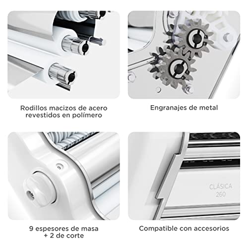 Classic 260 Pasta Maker Machine (White)