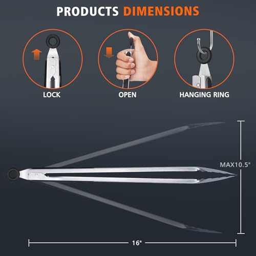 Stainless Steel Kitchen Tongs (16inch)