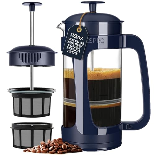 P3 French Press Coffee Maker (Blue / 32 oz)