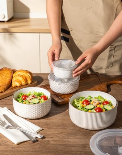 Ceramic Mixing Bowls Set of 4 (Off White 2 / Set of 4)