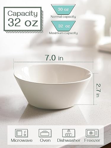 32 OZ Large Soup Bowls Set of 4 (32oz-7")