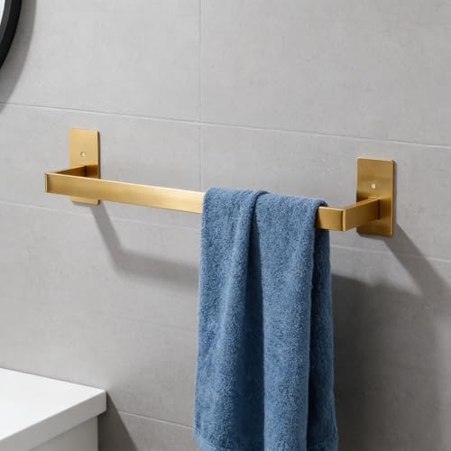 Bathroom Towel Bar Self Adhesive (Gold / 16 IN)