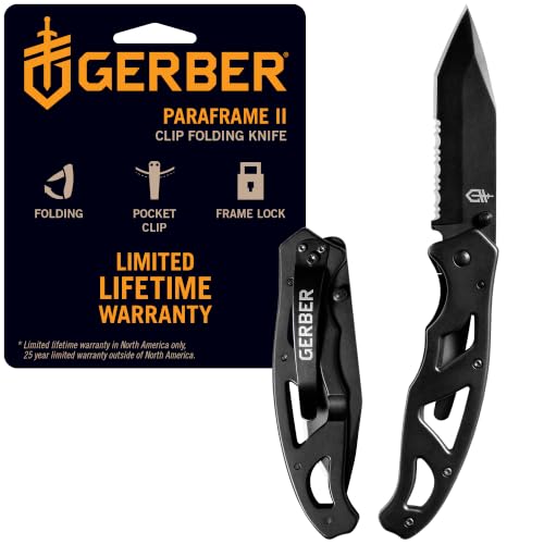 Gear Paraframe II EDC Folding Pocket Knife (3.5" / Paraframe II (Tanto Serrated Edge))