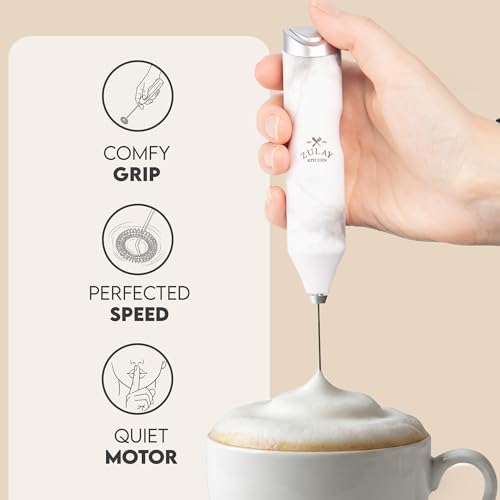 Powerful Frother Wand AA Batteries Included (French Marble / Majestic Frother)