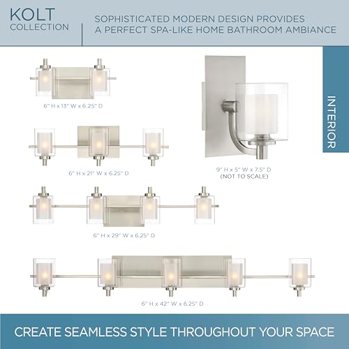 Kolt 13" LED Vanity Light (2-Light / Brushed Nickel)
