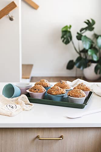 Reusable Silicone Baking Cups Silicone Muffin Liners for Cupcakes (Jumbo)