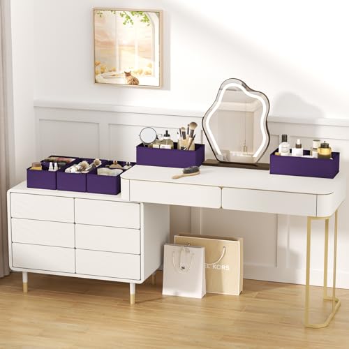 Drawer Organizer Clothes (Purple / 12 Pack)