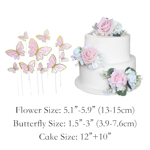 3Pcs Premade Cake Flowers (3 Count)