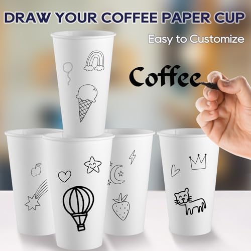 1000 pack Paper Cups 16 oz (white-16oz)