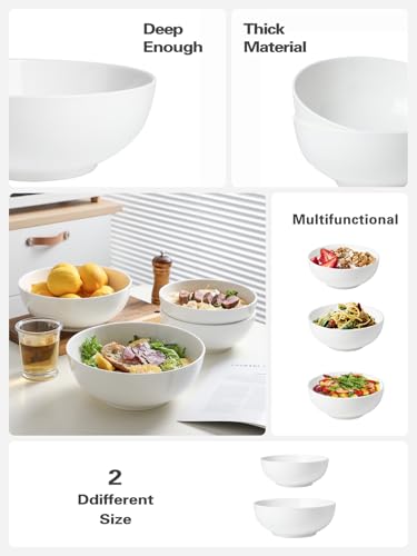Large Serving Bowls (9.5 Inch / White)