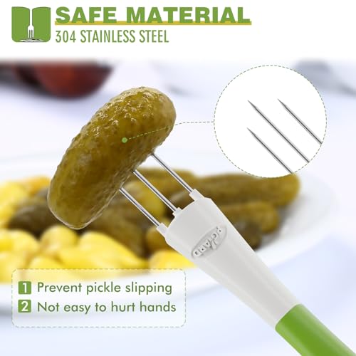 2 Pack Pickle Fork Pickle Grabber Tool (Green)
