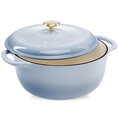 7.5 Quart Enamel Cast (Cornflower Blue / 7.5qt Round)