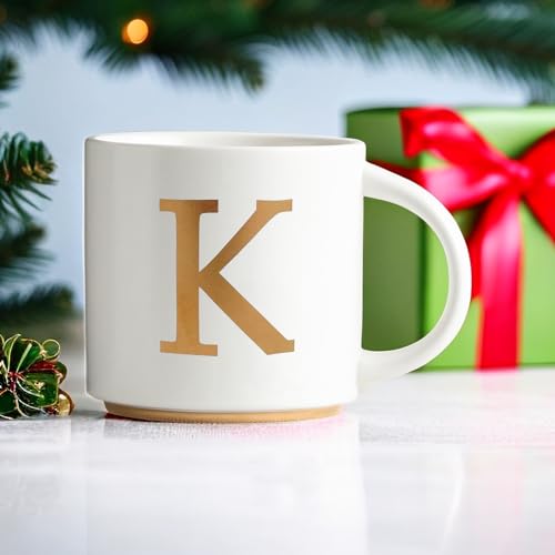 Monogram Ceramic Mugs (gold-K)