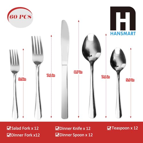 60 PCS Windsor Silverware Set (60PC Sliverware Set)