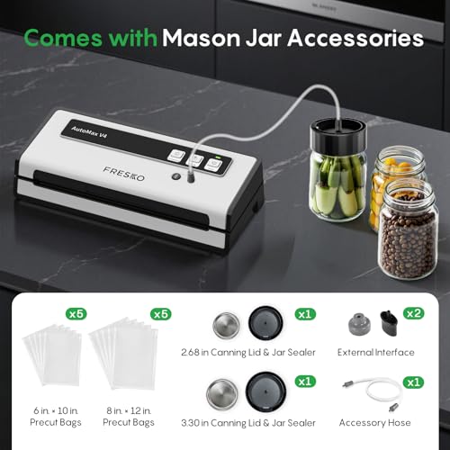 Vacuum Sealer Machine with Automatic Bag Detection (Black / Large)