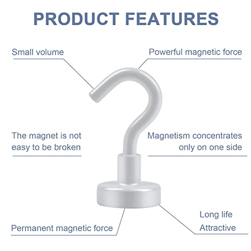 Magnetic Hooks (White / 0.63in)