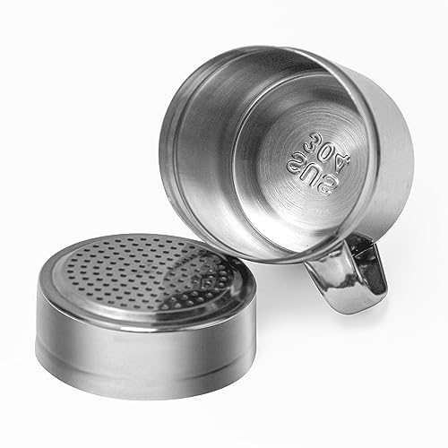 Stainless Steel Salt and Pepper Shakers Set (10 Ounce)