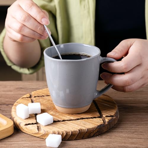 12oz Ceramic Coffee Mugs set of 6 (Limestone / Set of 6)
