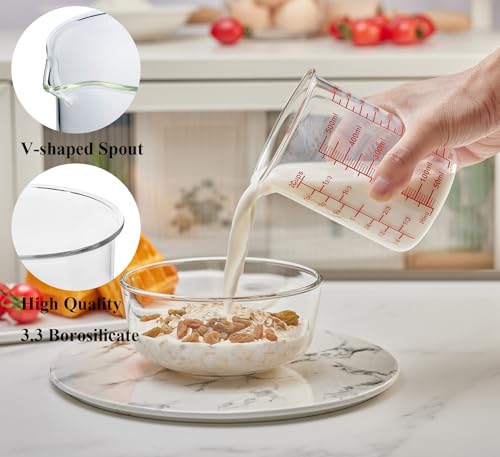 High Borosilicate Glass Measuring Cup Set