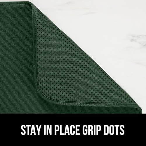 Ultra Absorbent Microfiber Dish Drying Mat (18" x 24" (2 Pack) / Microfiber / Hunter Green)