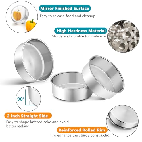 5 Inch Round Cake Pan Set of 3 (5 Inch)