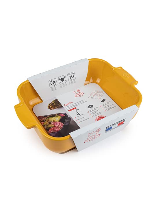 Ceramic Rectangular Baker Yellow Saffron (Yellow / 25 cm)