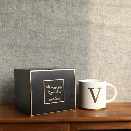 Monogram Ceramic Mugs (gold-V)