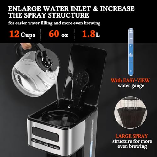 Programmable Coffee Maker 12 Cup (Black)
