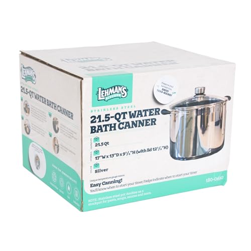 21.5 Quart Water Bath Canner with Pressure Gauge (Silver)