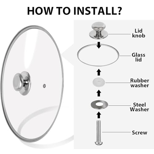 10.25 inch Tempered Glass Lid for Pots (10.25'' / Silver)