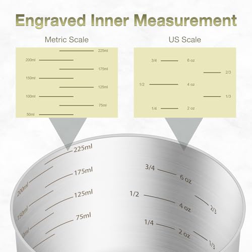 18/8(304) Stainless Steel Measuring Cup Set(1CUP & 2CUP)