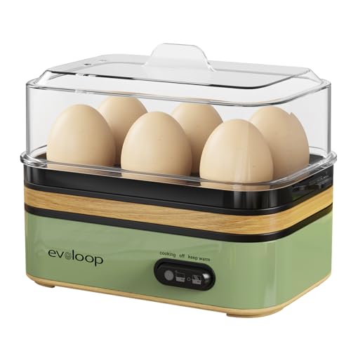 Rapid Egg Cooker Electric 6 Eggs Capacity (wood green)