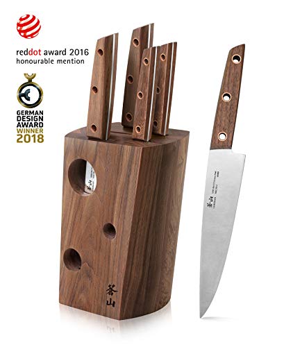 W Series 6 Piece German Steel Knife Block Set