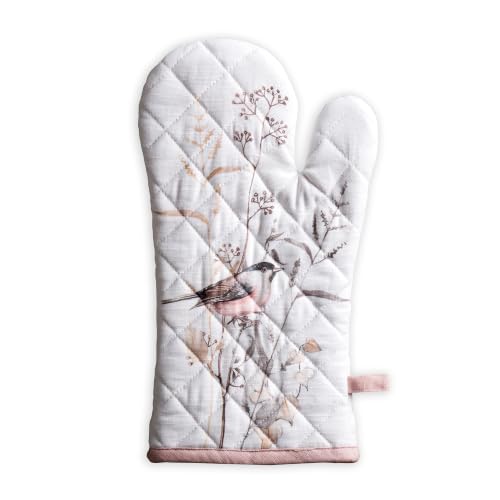 Maison d'Hermine Oven Gloves 100% Cotton Oven Mitt (058 - Meadow Florals - Brown / 7.5" x 13" (Oven Mitt))