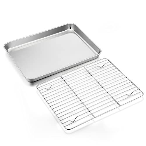 Stainless Steel Baking Sheet with Rack Set (12.4"x9.7")