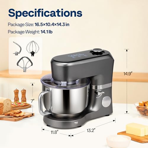 Stand Mixer with Dough Proofing (Smart Presets / Gray)