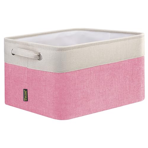1 Pack Fabric Closet Storage Bins for Shelves (Pink / 1PCS/Small-12x8x8)
