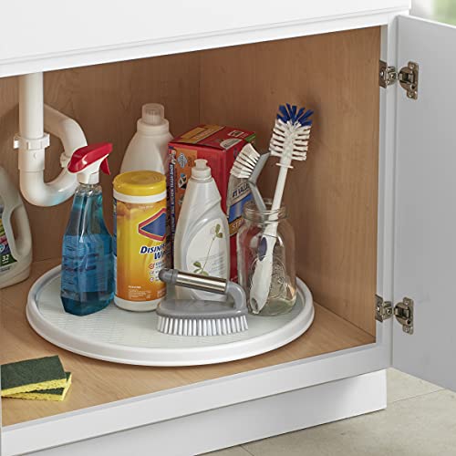 Basics Non Skid Lazy Susan for Under Sink and Cabinet Storage (Crystalline / 18 Inch)