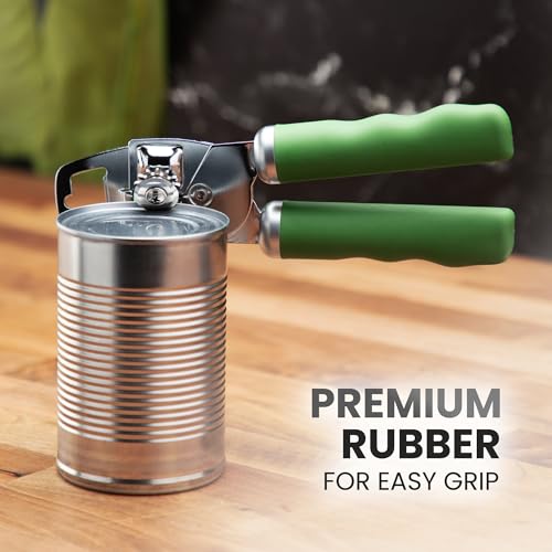 Heavy Duty Stainless Steel Can Opener Manual with Bottle Opener