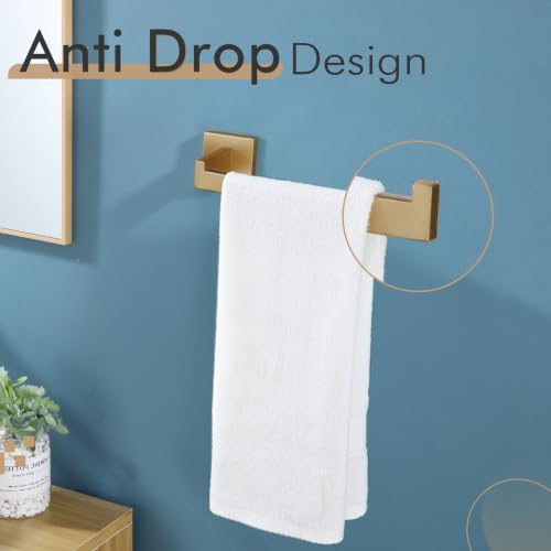 Towel Bar for Bathroom Wall Mount 9'' Hand Towel Holder T (Champagne Bronze)