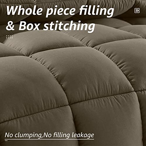 All Season Full Size Bed Comforter (Taupe / Full（82*86）)