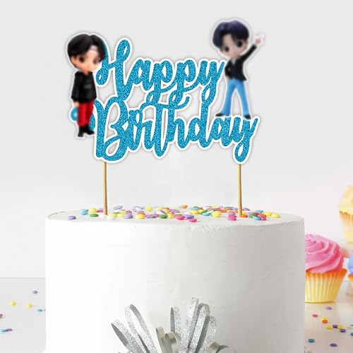 K Pop Happy Birthday Cake Topper