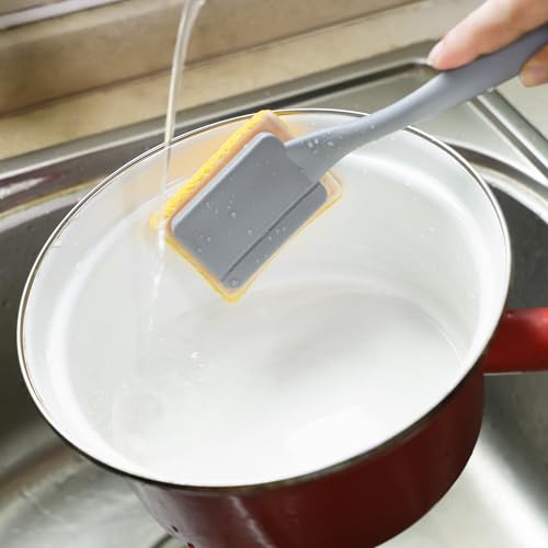 Dish Brush with Handle (Gray)
