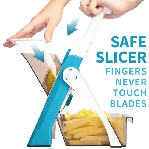 Safe Mandoline Slicer Kitchen (Blue)