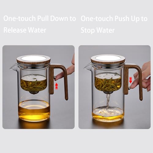 1000ML 33.8OZ Witchcraft Magic Glass Teapot with Infuser Strainer and Lid for Loose Leaf Tea Herbal (1000ml)