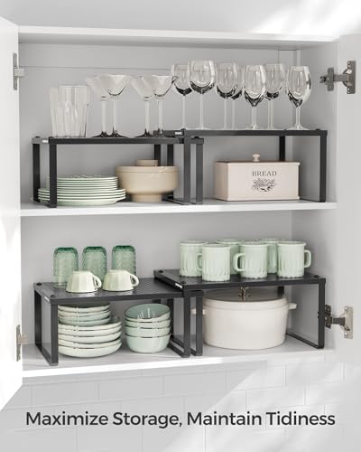 Set of 4 Metal Spice Racks (Ink Black / 4 Tiers (9"D x 12.6"W))