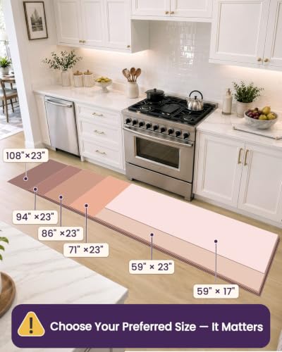 Kitchen Floor Mats Cushioned Anti Fatigue (Dark Blue / 86"l X 23"w X 0.4"th)