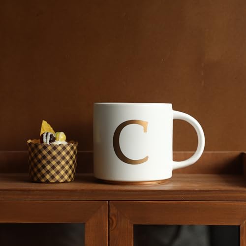 Monogram Ceramic Mugs (gold-C)