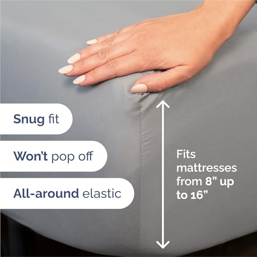 King Size 4 Piece Sheet Set (05 - Steel Blue / King)
